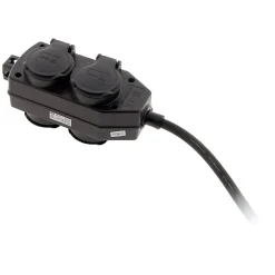 Zenitech Boîte De Dérivation-Boîtier de dérivation 4 prises IP44 5m - Noir -