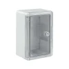Atole Boîtier hermétique ABS avec porte transparente, plaque de montage galvanisée et verrouillage sécurisé - H 30 x L 20 P 13 cm