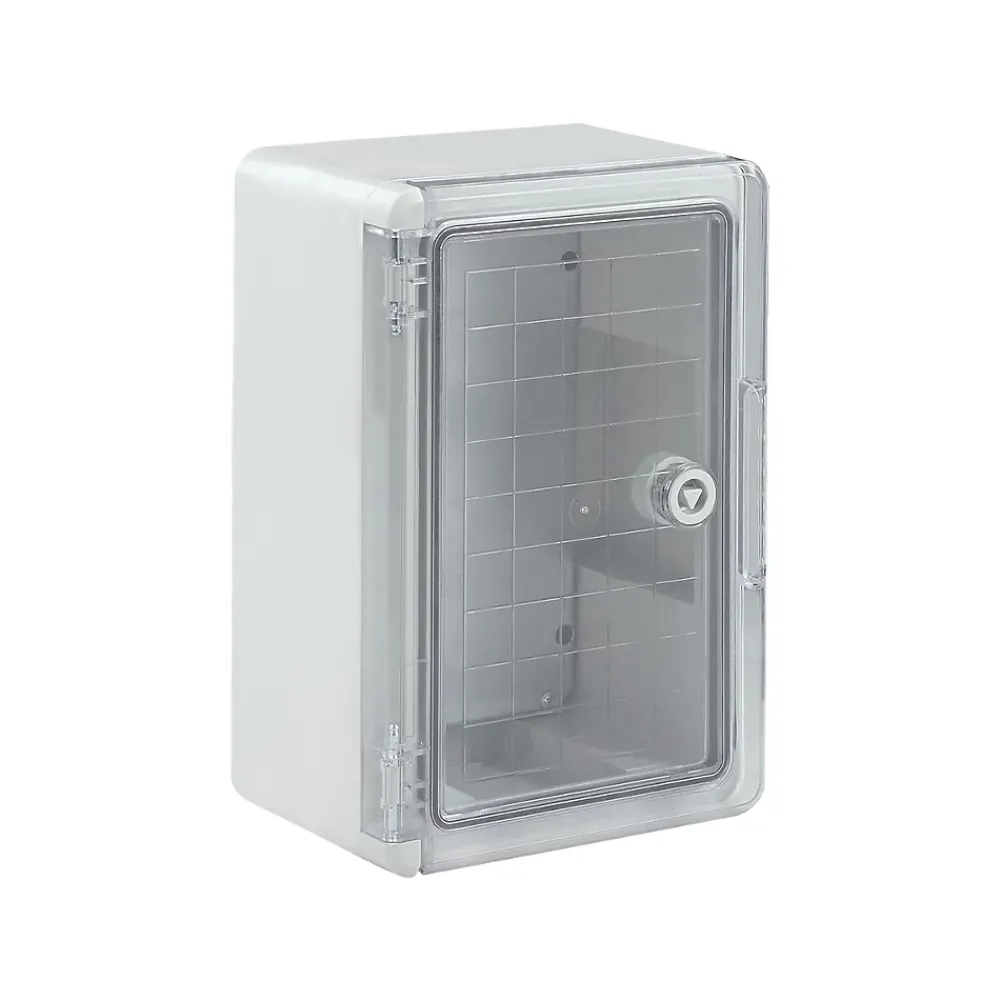 Atole Boîtier hermétique ABS avec porte transparente, plaque de montage galvanisée et verrouillage sécurisé - H 30 x L 20 P 13 cm