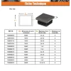 Vis Express Cache Vis Et Cache Trou-Bouchon carré 45X45 épaisseur tole du tube 3 à 5 Polyethylène noir - 1 pièce