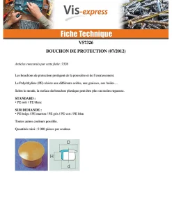 Vis Express Cache Vis Et Cache Trou-Bouchon Diamètre du corps 10 Diamètre de tête: 13 Longueur sous tête 6.7 Nylon RAL9010 blanc pur - 100 pièces