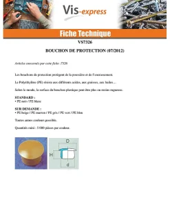 Vis Express Cache Vis Et Cache Trou-Bouchon Diamètre du corps 9 Diamètre de tête: 13 Longueur sous tête 6.4 nylon noir - 1000 pièces