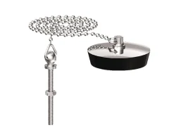 Watts Industries Bouchon d'évier 40x45 plaque inox à chainette avec borne - WATTS - 4643067