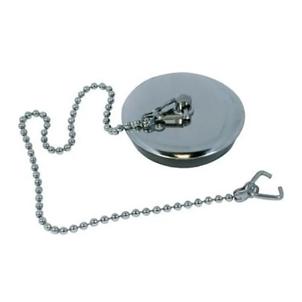 Watts Industries Bouchon d'évier 35x40 plaque inox à chainette avec borne - WATTS - 4642060