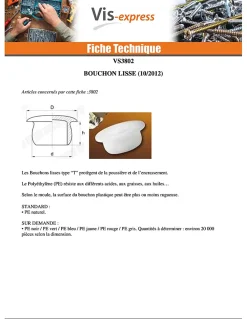 Vis Express Cache Vis Et Cache Trou-Bouchon Lisse 25X32 LG13 Nylon RAL1020 - 30 pièces