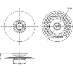 Wirquin Bouchon universel Uppy 2 en 1 ø110 mm rouge