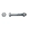 D-Work 50 Boulons Charpente Tête Hexagonale F/Partiel 12 x 500 mm - 4014/4032 - 5.8 - Galvanisé -