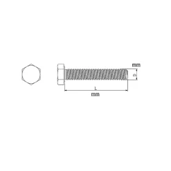 Diall 500 boulons tête héxagonale avec écrous et rondelles - assortiment
