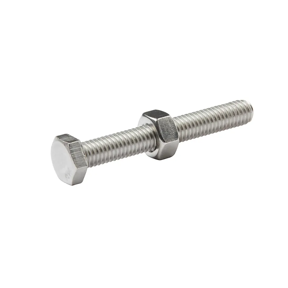 Diall 10 boulons tête héxagonale inox 6 x 45 mm