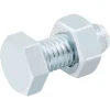 Diall Boulon-10 boulons tête héxagonale zingué 8 x 20 mm