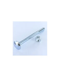 Vis Express Boulon-Boulon (vendu avec Ecrou) TRCC JAPY tête ronde collet carré M6X60 Filetage partiel Acier zingué - 30 pièces