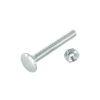 Vis Express Boulon-Boulon (vendu avec Ecrou) TRCC JAPY tête ronde collet carré M8X90 Filetage total Acier zingué - 1 pièce