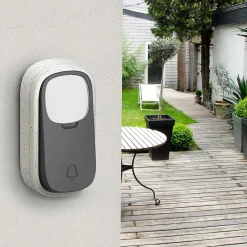 Avidsen Bouton d'appel supplémentaire sans fil sans pile pour le carillon Bamboo - Bamboo Push - - 102503