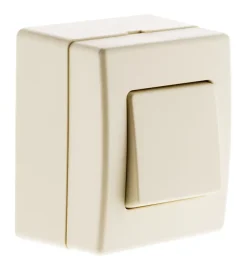 Zenitech Bouton poussoir 10A saillie - blanc - Beijing -