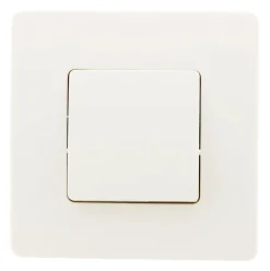 Zenitech Bouton poussoir bornes auto - blanc - Venus -