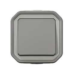 Legrand Interrupteur Étanche-Bouton poussoir Plexo gris en saillie