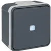 Eurohm Bouton poussoir lumineux 10A - IP55 - OXXO Couleur Gris