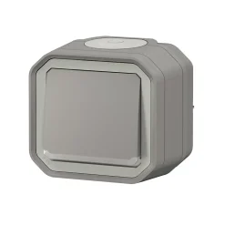 Legrand Bouton poussoir lumineux Plexo gris en saillie