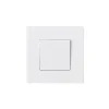 Bouton poussoir sans terre blanc complet