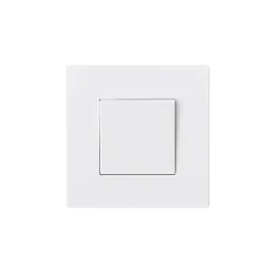 Bouton poussoir sans terre blanc complet