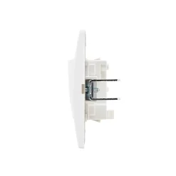 Bouton poussoir sans terre blanc complet