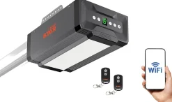 Boxer Motorisation De Porte De Garage-Ouvre-porte de garage WiFi 800N avec application smartphone, rail 3 m, télécommande incluse