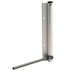 Hardwarexchange Ferme-Porte-Bras à ressort ferme porte, a corps très fin en Aluminium anodisé argent