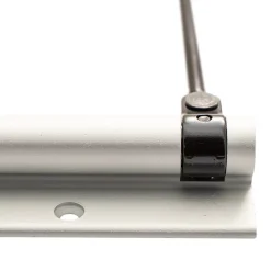 Hardwarexchange Ferme-Porte-Bras à ressort ferme porte, a corps très fin en Aluminium anodisé argent