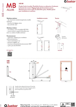 Hardwarexchange Ferme-Porte-Bras à ressort ferme porte, a corps très fin en Aluminium anodisé bronze