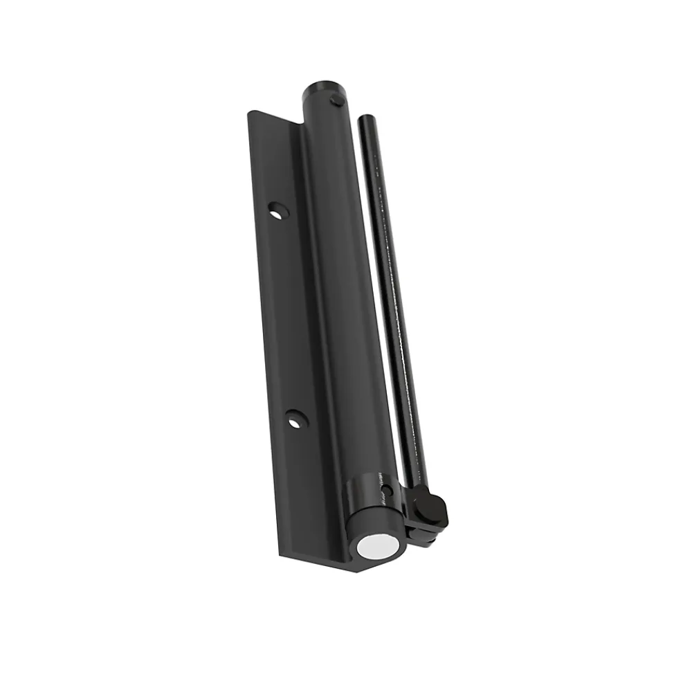 Hardwarexchange Ferme-Porte-Bras à ressort ferme porte, a corps très fin en Aluminium anodisé noir