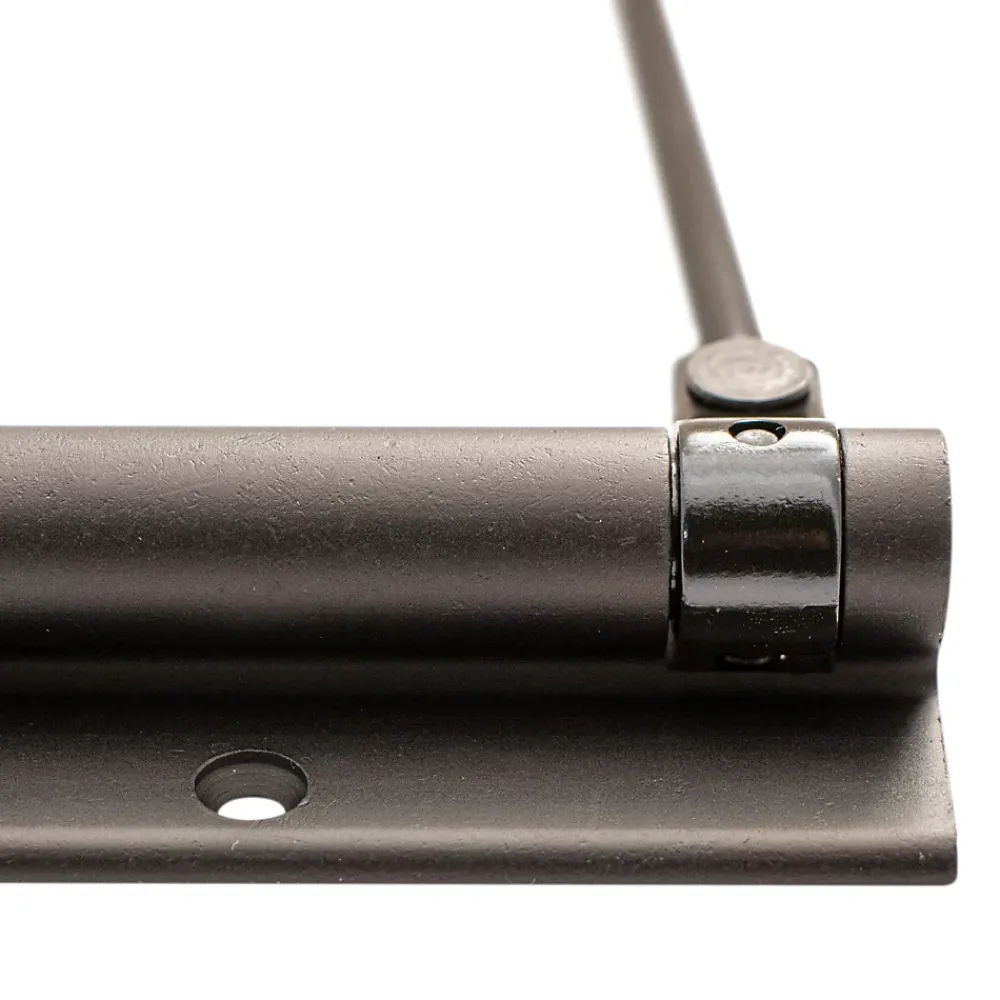 Hardwarexchange Ferme-Porte-Bras à ressort ferme porte, a corps très fin en Aluminium anodisé noir