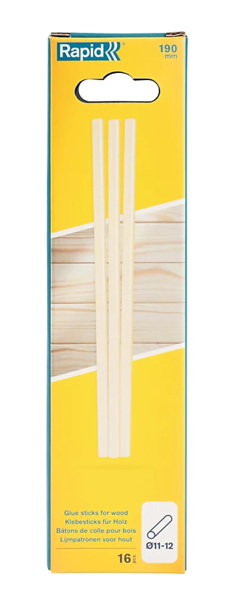 Rapid Bâton de colle bois 190 mm , 16 pièces