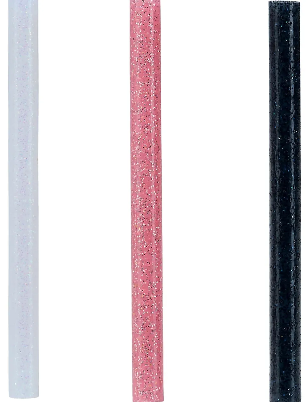 Rapid Pistolet À Colle-Bâton de colle pailletée pour décoration Ø7mm x 94mm, lot de 36 x 3 couleurs (blanc, noir, or)