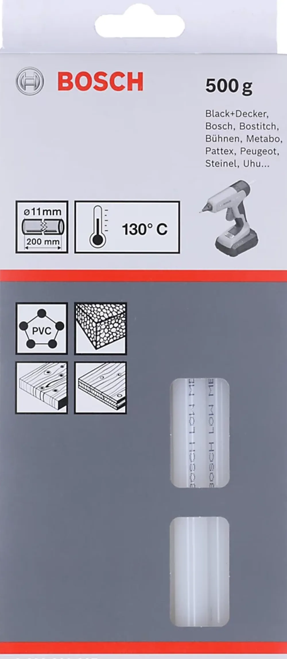 Bosch Pistolet À Colle-Bâtonnet de colle basse température 200 mm 500g gris