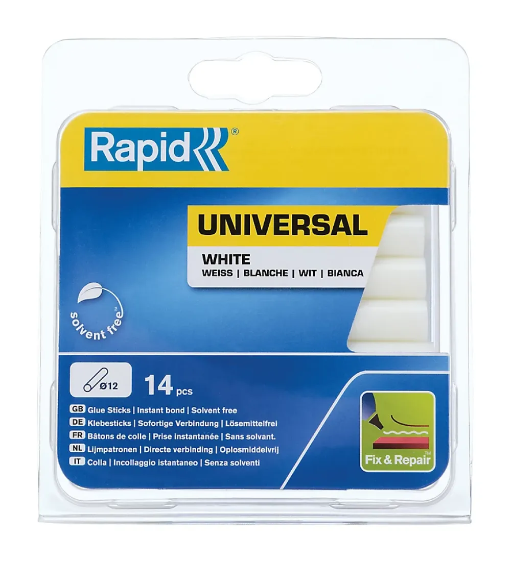 Rapid Pistolet À Colle-14 Bâtons de colle blanche universelle 12 mm 125 G