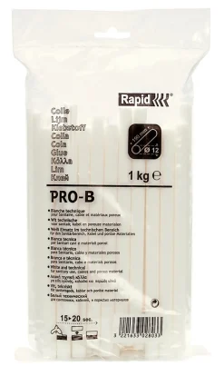 Rapid Pistolet À Colle-Bâtons de colle Ø 12 mm à usage général. 1 kg. Sac plastique