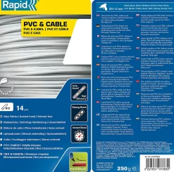 Rapid Bâtons de colle PVC & câbles 12 mm. Parfait pour les travaux de fixation et de réparation. Paquet de 14 bâtons longs.