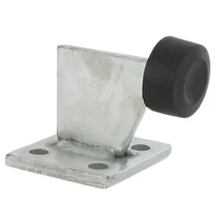 Secury-T Accessoires De Motorisation-Butée de portail - Acier zingué blanc - 62mm - Fixations au sol