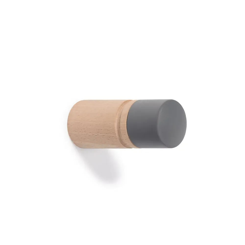 Butoir De Porte-Butée murale Rei bois hêtre ⌀3,5x H.9 cm