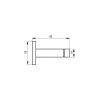 SP Butoir De Porte-Butoir balustre chromé, longueur 80mm -