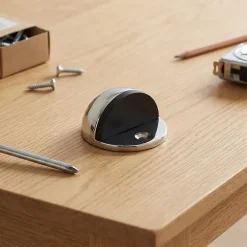 Diall Butoir De Porte-Butoir demi-lune Inox ø44 mm Acier inoxydable