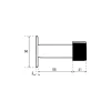 Thirard Butoir de porte balustre, 80mm, inox -