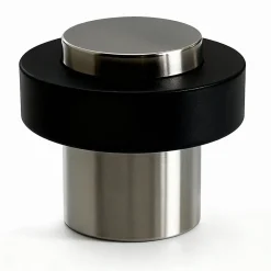 Diall Butoir De Porte-Butoir de porte zamak nickelé inox Ø3,2 cm