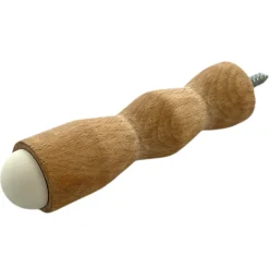 Civic Industrie Butoir mural en bois hêtre. Diamètre 29mm et longueur 130mm. Bouchon amortisseur en élastomère blanc. MADE IN FRANCE