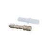 Thirard Butoir à visser, fixation au sol, diamètre 25x42mm, blanc -