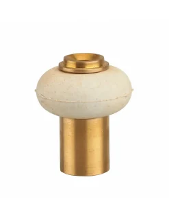 Thirard Butoir à visser, fixation au sol, caoutchouc, diamètre 30x37mm, laiton -