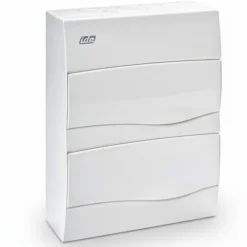 Ide Bv24po - Tableau De Distribution Résntiel - 2 Rangées De 12 Modules - 353x264x99mm - Avec Rail Din