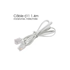 Jod1 Câble Et Connectique De Téléphone Fixe-Cable telephone rj11 1,40 metres