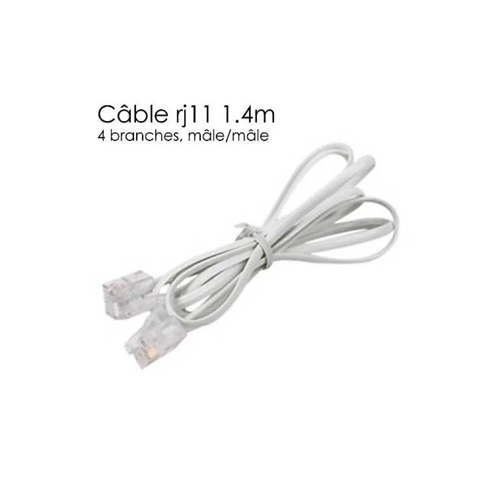 Jod1 Câble Et Connectique De Téléphone Fixe-Cable telephone rj11 1,40 metres