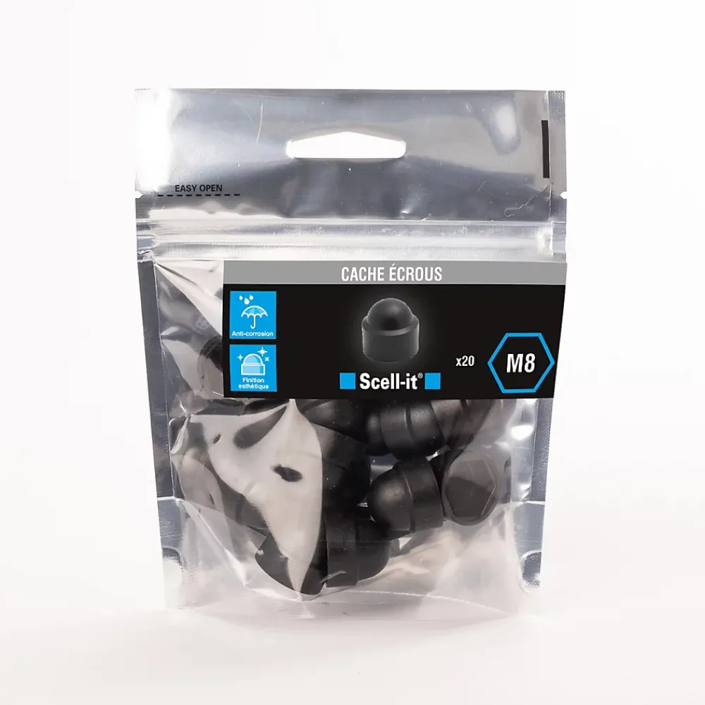 Scell-It Cache-écrou Scell It noir ø8 mm, 20 pièces